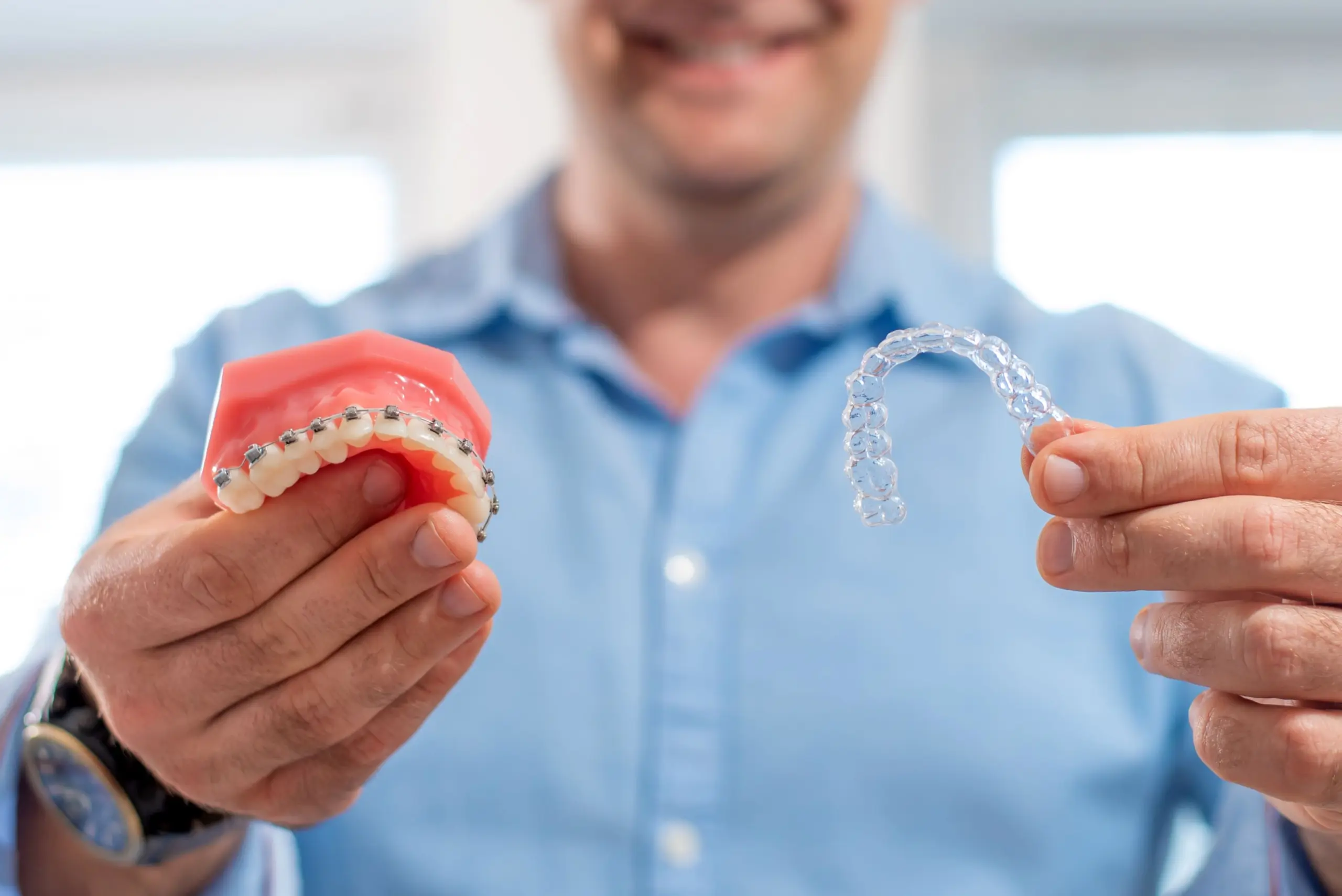 braces or aligners teeth straightening options