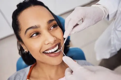 woman at mayfair dentist being treated